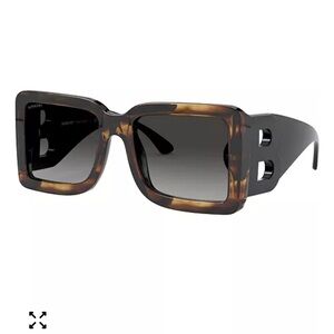 Burberry Black and Brown Square Sunglasses